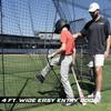 Cimarron Sports #24 Backyard Baseball Softball Batting Cage Tunnel w/4' Easy Entry Door - DIY Cable Frame Kit - 4'x6' Heavy-Duty Vinyl Backstop Net Saver Training Aid with Pitcher Target (70'x12'x12') view 3