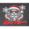 4X-Large Heather Black Mens Merry Rizzmas Funny Cool Santa Christmas T-Shirt view 4