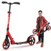 Campior Kick Scooter for Ages 6+, for Kids, Teens, and Adults, Max Load 240 LBS, Foldable, 8-inch Big Wheels for Kids and Adults, with Kickstand, 3 Adjustable Levels, Child Safety Approved, Red view 1