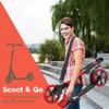 Campior Kick Scooter for Ages 6+, for Kids, Teens, and Adults, Max Load 240 LBS, Foldable, 8-inch Big Wheels for Kids and Adults, with Kickstand, 3 Adjustable Levels, Child Safety Approved, Red view 3