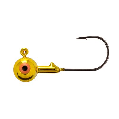 Northland Tackle Gum-Ball JIG / 1.5" / 3/16 OZ - #1/0 HK / 4 Pack/Metallic Gold