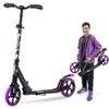 Campior Kick Scooter for Ages 6+, for Kids, Teens, and Adults, Max Load 240 LBS, Foldable, 8-inch Big Wheels for Kids and Adults, with Kickstand, 3 Adjustable Levels, Child Safety Approved, Purple view 1