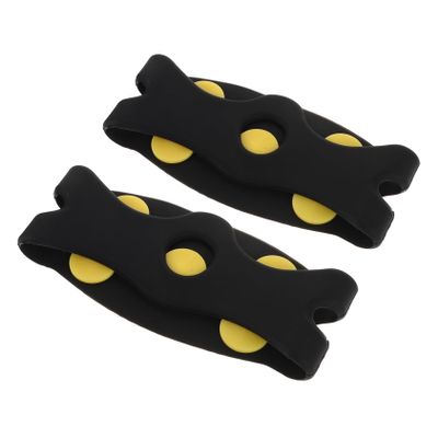 WHAMVOX Outdoor Tooth Non-Slip Ice Cleats for Shoes Silicone Skid Grippers for Walking Snow Ice and Mud Lightweight and Easy to Carry Traction Spikes for Hiking and Fishing