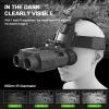 HMWOKPOT 4K Digital Infrared Night Vision Goggles, Head-Mounted Night Vision Binoculars with 8X Digital Zoom for Hunting Outdoor Surveillance Wildlife view 2