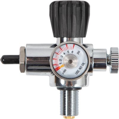 GREOENEL Amor Air Valve Gauge Regulator Fill Station 4500PSI High Pressure PCP Paintball Fill Station Stainless Steel Valve HPA CO2 Tank DIN Charging System Black M18*1.5