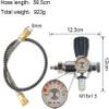 GREOENEL Amor Air Valve Gauge Regulator Fill Station 4500PSI High Pressure PCP Paintball Fill Station Stainless Steel Valve HPA CO2 Tank DIN Charging System Black M18*1.5 view 3