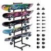 Skateboard Wall Mount,Skate Board Wall Display Hanger Rack,Snowboard Wall Mount Ski Holder,5 Floors Deck Wall Board Rack Storage,Skateboard Organizer,Snowboard Storage,Skateboards,Sporting Goods view 1