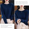 ALMOSDO Cashmere Sweaters for Women, 100% Cashmere Crew Neck Long Sleeve Soft Pullover Sweater Women's Cashmere Sweaters (US, Alpha, X-Large, Regular, Regular, Dark Blue) view 2