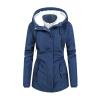 ZXCTKA Long Coat Women Long Winter Jackets For Women Winter Coats For Women 2025 Fashion Plus Size Warm Sherpa Fleece Lined Jackets Hooded Parka Peacoats Outerwear Womens Fleece(Blue,S) view 1