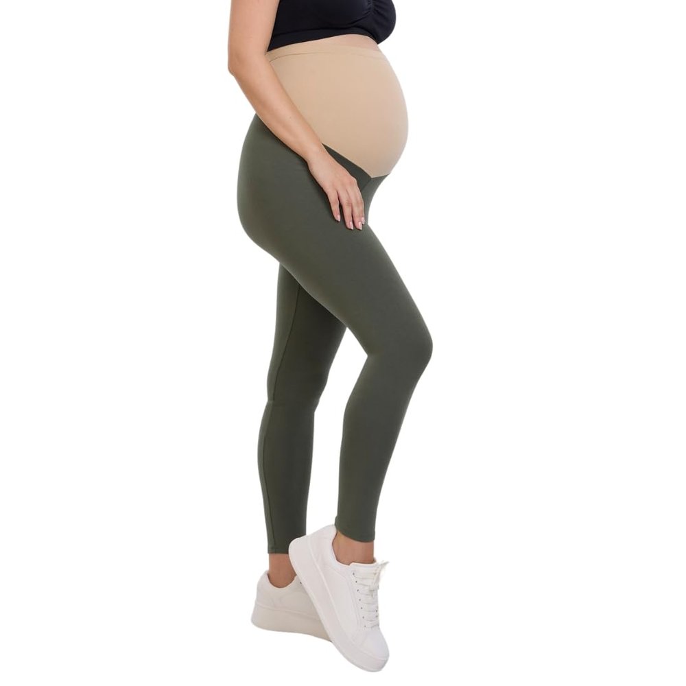 Motherhood Maternity Women's Essential Stretch Full Length Secret Fit Over The Belly Pregnancy Legging, Beetle, X-Large