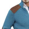 Mens Button Down Cardigan Sweaters Shawl Collar Warm Winter Chunky Cardigans Slim Fit Knitted Sweater with Pockets (Blue,S) view 3