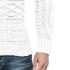 QOAAIE Men's Turtleneck Cardigan Sweaters Slim Fit Button Down Cable Knitted Sweater Long Sleeve Zipper Sweater Jacket (White,S) view 4