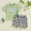 FIOMVA Toddler Baby Boy Farm Outfit 3 6 9 12 18 24Months 2t 3t Chicken Short Sleeve Top Shirt+Short Set Summer Clothes (Grass Green Hunting Clothes, 12-18 Months) view 2