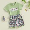 FIOMVA Toddler Baby Boy Farm Outfit 3 6 9 12 18 24Months 2t 3t Chicken Short Sleeve Top Shirt+Short Set Summer Clothes (Grass Green Hunting Clothes, 12-18 Months) view 3