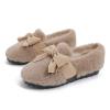 CPMBFDC Women's Plush House Slippers Warm Faux Fur Comfortable Indoor Outdoor Slip-On Loafers Ballet Flats Women's Fuzzy Loafers (Brown,5) view 1