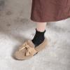 CPMBFDC Women's Plush House Slippers Warm Faux Fur Comfortable Indoor Outdoor Slip-On Loafers Ballet Flats Women's Fuzzy Loafers (Brown,5) view 4