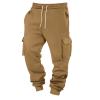 Baggy Cargo Sweatpants for Men Drawstring Waist Fleece Lined Joggers with Pockets Soft Athletic Workout Track Pants Sweat Pants Mens Mens Joggers Baggy for Men Workout view 3