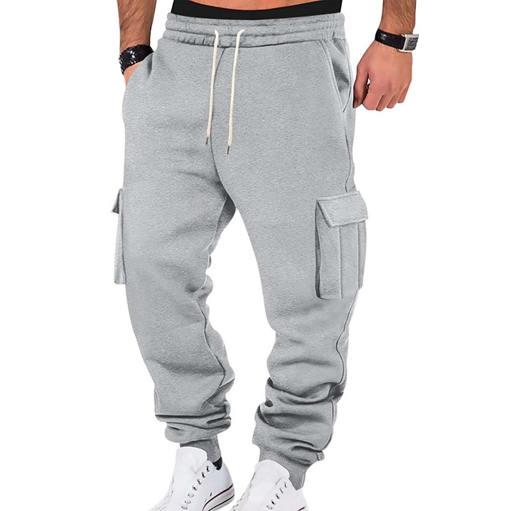 Mens Grey Sweatpants Grey Cargo Pants Mens Joggers with Zipper Pockets Heavyweight Sweatpants Joggers Heavyweight Cargo Men Mencomfy Pants Flare
