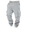 Mens Grey Sweatpants Grey Cargo Pants Mens Joggers with Zipper Pockets Heavyweight Sweatpants Joggers Heavyweight Cargo Men Mencomfy Pants Flare view 2