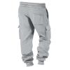 Mens Grey Sweatpants Grey Cargo Pants Mens Joggers with Zipper Pockets Heavyweight Sweatpants Joggers Heavyweight Cargo Men Mencomfy Pants Flare view 3