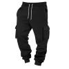 Mens Black Sweatpants Black Joggers for Men Mencomfy Cargo Pants Sweat Pants with Pockets Drawstring Waist Track Mens Sweatpants Pack Wide Leg Men Cargo view 3