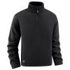 2024 Men Pullover Top Quarter Zip Long Sleeve Casual Sweater Polar Fleece Top Thermal Lightweight Sportwear A-black view 1