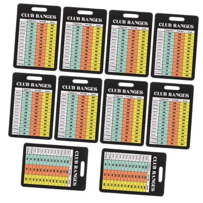 Anneome 10pcs Golf Scorecards with Font Display Durable Golf Scorekeeper Cards for Accurate Score Tracking and Distance Reference