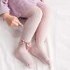 AIMAOMI Baby Girls Cable Knit Tights with Bows Cute Cotton Toddler Footless Leggings Long Pants Stocking Cable Toddler Girl Clothes (Pink, 12-24 Months) view 3