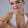 PAVOI 14K Yellow Gold Plated Chunky Oval Chain Link Necklace for Women | Gold Paperclip Necklace view 3