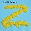 LJJCSFF 2m Fluffy Turkey Feather Boa Scarf Wedding Party Feather Boas Halloween Costumes Boas Yellow Feather Boa Long Dancing Queen Boa view 2