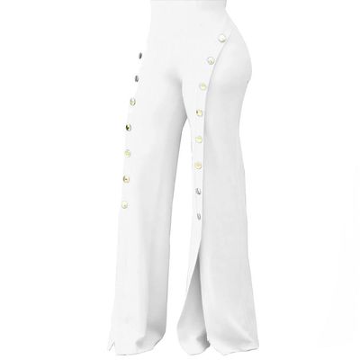 PINSV Women's High Waisted Stretchy Bootcut Pull On Dress Pants Business Casual Work Pants Pure White L