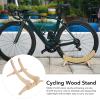 Solid Wood Cycling Stand, Adjustable Non Slip Stable Support, Portable Wooden Display Stand for Garage, Cycling Wheel Holder, Floor Stand with Storage Tires Rack Holder Indoor view 2