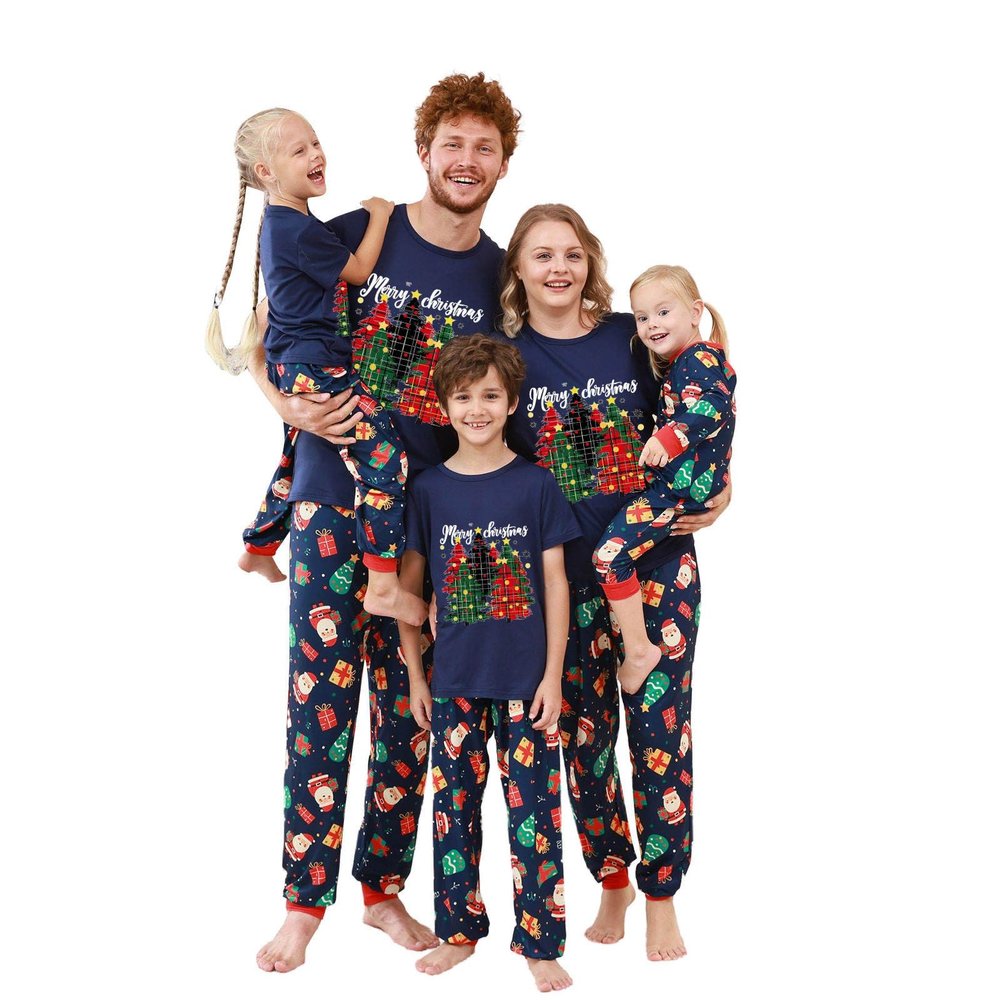 YRAETENM Christmas Pajamas for Family Family Xmas Matching Pajama Sets Short Sleeve Tee and Bottom Loungewear Holiday Jammies