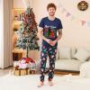 YRAETENM Christmas Pajamas for Family Family Xmas Matching Pajama Sets Short Sleeve Tee and Bottom Loungewear Holiday Jammies view 2