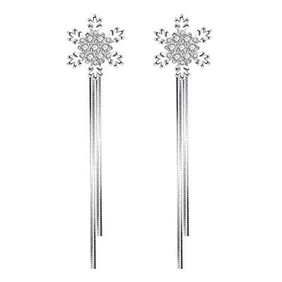 Cute AcrylicChristmas Earrings for Women | Cute Christmas Tree Cake Shape Earring, Holiday Gifts for Women | Christmas Decorations Clearance (C - Snowflake)
