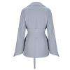 NATHGAM Business Blazers for Women Work Office Wrap Front Belted Slim Fit Suit Jacket Comfortable Fall Fashion Tunic Jackets view 3