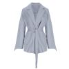 NATHGAM Business Blazers for Women Work Office Wrap Front Belted Slim Fit Suit Jacket Comfortable Fall Fashion Tunic Jackets view 4