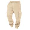 Cargo Jogger Sweatpants for Men Baggy Drawstring Low Rise Running Joggers Pants Stretch Cotton Casual Fleece Lined Cargo Pants Comfy Soft Lightweight Workout Pants Sport Trousers with Multi Pockets view 2