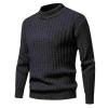 Slim Fit Turtleneck Sweater for Men Knit Thermal Pullover Sweaters Casual Basic Undershirts Ribbed Knitted Pullover Black view 1