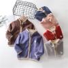 Boys Girls Polar Fleece Jacket Kids Toddler Full Zip Jacket Comfy Fleece Sweatshirt Stand Collar (Purple, 6-7 Years) view 4