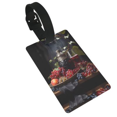 Grapes and Wine Suitcase Luggage Tags, Travel Backpack Luggage Tags, Fun Travel Luggage Tags for suitcases Women Kids Travel