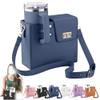 2025 New Stanley Cup Holder Crossbody Water Cup Storage Bag Purse Purses with Cups Holdes Stanley Cups Purses Holder 40 oz (Blue)