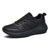 Men's Outdoor Running Shoes Lightweight Shock-Absorbing Soft Sole Lace Up Casual Walking Shoes Mesh Breathable Sneakers for Men Sport Shoes(9) Black view 1