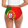 HJKTVDRQ Portuguese Flag Print Essential Women'S Briefs,Cotton Blend Underwear For Women In Convenient Multipack Black view 2