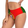 HJKTVDRQ Portuguese Flag Print Essential Women'S Briefs,Cotton Blend Underwear For Women In Convenient Multipack Black view 3