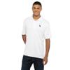 Vantage Apparel Men's Collegiate Premium Moisture Wicking White Icon Polo, North Texas Mean Green, X-Large view 1