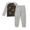 Burt's Bees Baby Baby Boys' Shirt and Pant Set, Top & Bottom Outfit Bundle, 100% Organic Cotton view 2