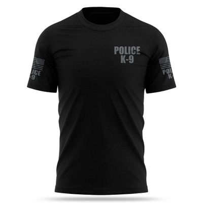 13FA Police K9 Cotton Blend Shirt - USA Patriotic Durable Tee - Soft Comfort. Perfect for on Duty