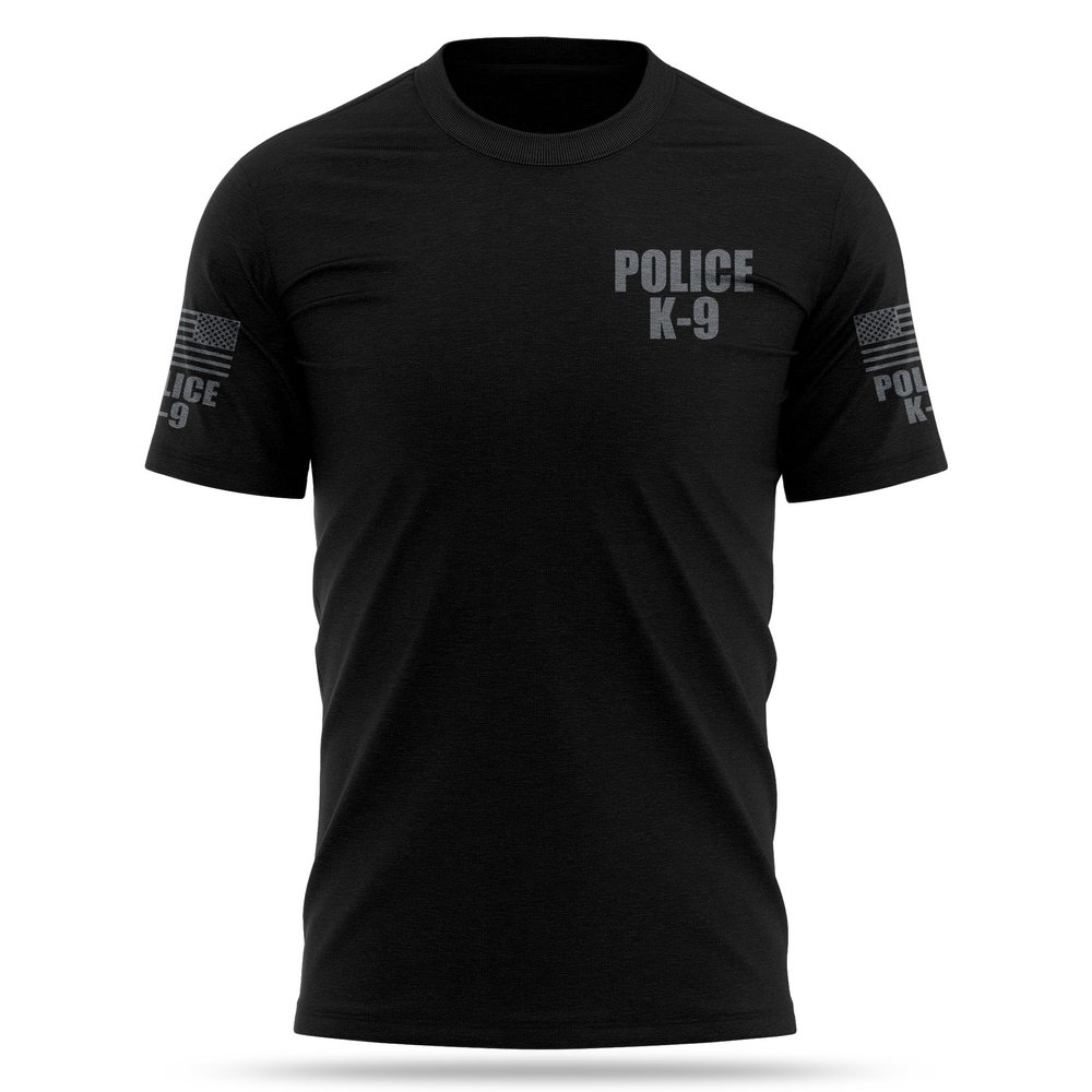 13FA Police K9 Cotton Blend Shirt - USA Patriotic Durable Tee - Soft Comfort. Perfect for on Duty