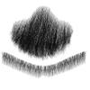 BESTYASH Handwoven Real Human Hair Fake Mustache for Men Realistic Costume Beard Black view 1